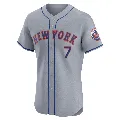 Men's New York Mets ＃7 Jose Reyes Gray Elite Road Jersey