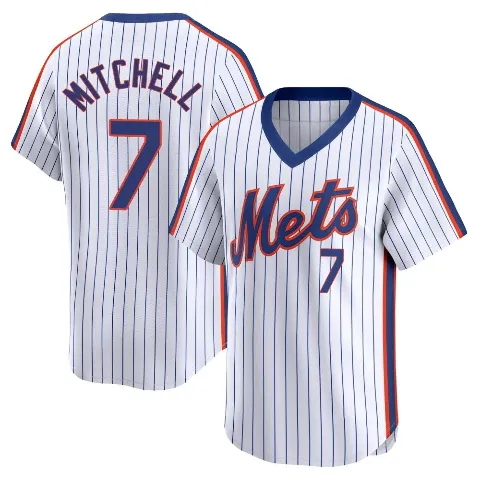 Men's New York Mets ＃7 Kevin Mitchell White Limited Cooperstown Collection Jersey