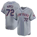 Men's New York Mets ＃72 Dedniel Nunez Gray Limited Away Jersey