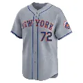 Men's New York Mets ＃72 Dedniel Nunez Gray Limited Away Jersey