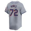 Men's New York Mets ＃72 Dedniel Nunez Gray Limited Away Jersey