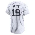 Men's New York Yankees ＃19 Pablo Reyes White Elite Home 2024 World Series Jersey