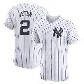 Men's New York Yankees ＃2 Derek Jeter White Elite Home Jersey