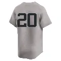 Men's New York Yankees ＃20 Jorge Posada Gray Limited Away 2nd Jersey