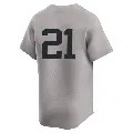 Men's New York Yankees ＃21 Paul O'Neill Gray Limited Away 2nd Jersey