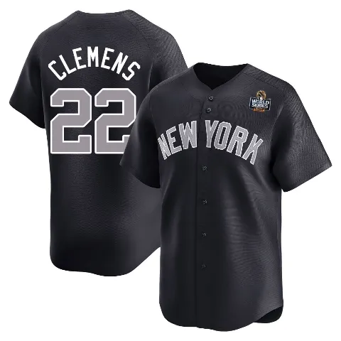 Men's New York Yankees ＃22 Roger Clemens Navy Limited Alternate 2024 World Series Jersey