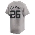 Men's New York Yankees ＃26 DJ LeMahieu Gray Limited Away 2024 World Series Jersey