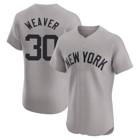 Men's New York Yankees ＃30 Luke Weaver Gray Elite Road Jersey