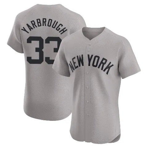 Men's New York Yankees ＃33 Ryan Yarbrough Gray Elite Road Jersey