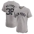 Men's New York Yankees ＃38 Devin Williams Gray Elite Road Jersey