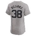 Men's New York Yankees ＃38 Devin Williams Gray Elite Road Jersey