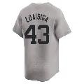 Men's New York Yankees ＃43 Jonathan Loaisiga Gray Limited Away 2024 World Series Jersey