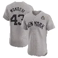 Men's New York Yankees ＃43 Raul Mondesi Gray Elite Road 2024 World Series Jersey