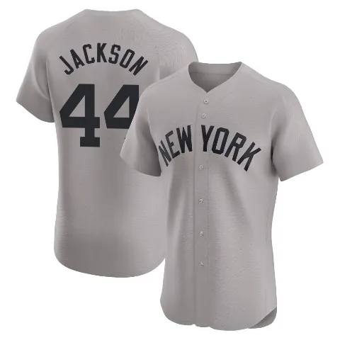 Men's New York Yankees ＃44 Reggie Jackson Gray Elite Road Jersey