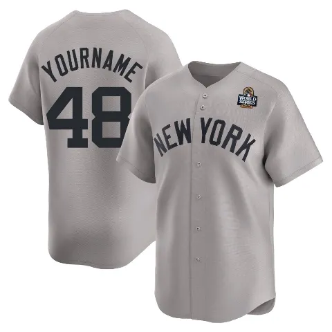Men's New York Yankees ＃48 Anthony Rizzo Gray Limited Away 2024 World Series Jersey