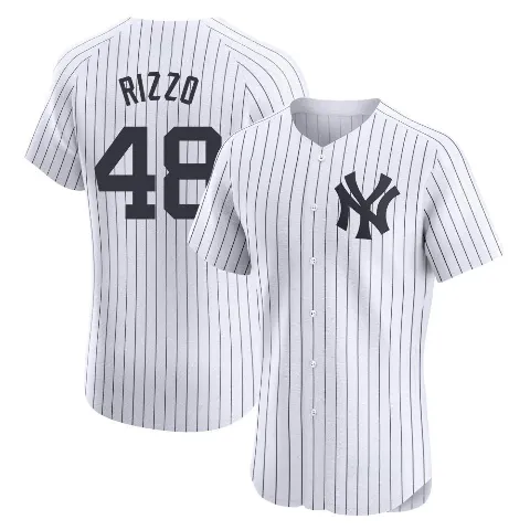 Men's New York Yankees ＃48 Anthony Rizzo White Elite Home Jersey