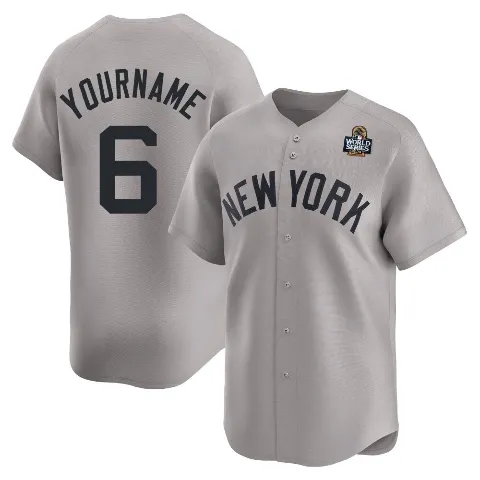 Men's New York Yankees ＃6 Joe Torre Gray Limited Away 2024 World Series Jersey