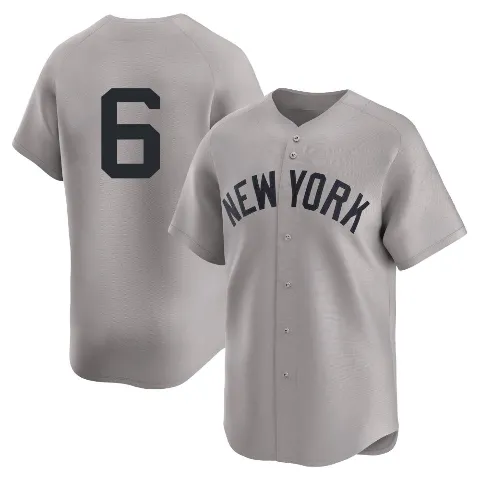 Men's New York Yankees ＃6 Joe Torre Gray Limited Away 2nd Jersey