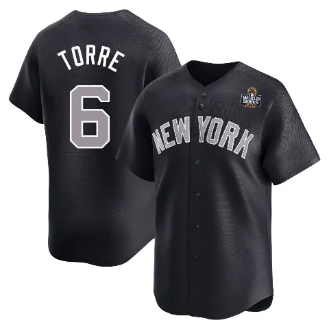 Men's New York Yankees ＃6 Joe Torre Navy Limited Alternate 2024 World Series Jersey