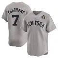 Men's New York Yankees ＃7 Mickey Mantle Gray Limited Away 2024 World Series Jersey