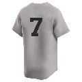 Men's New York Yankees ＃7 Mickey Mantle Gray Limited Away 2nd Jersey