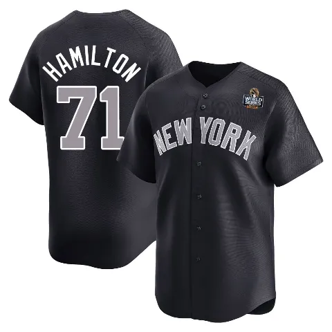 Men's New York Yankees ＃71 Ian Hamilton Navy Limited Alternate 2024 World Series Jersey