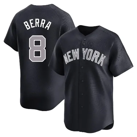 Men's New York Yankees ＃8 Yogi Berra Navy Limited Alternate Jersey