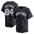 Men's New York Yankees ＃84 Carson Coleman Navy Limited Alternate Jersey
