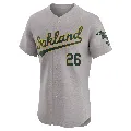 Men's Oakland Athletics ＃26 CJ Alexander Gray Elite Road Jersey