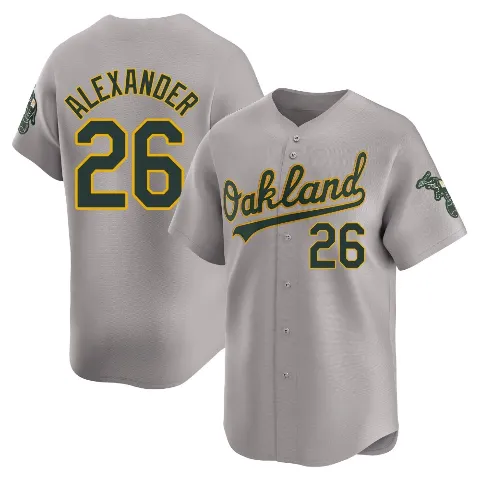 Men's Oakland Athletics ＃26 CJ Alexander Gray Limited Away Jersey
