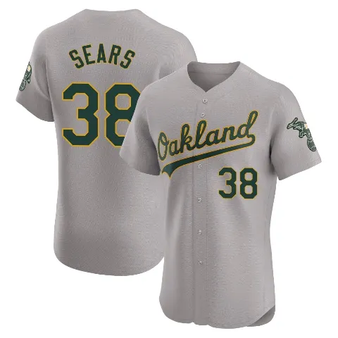 Men's Oakland Athletics ＃38 JP Sears Gray Elite Road Jersey