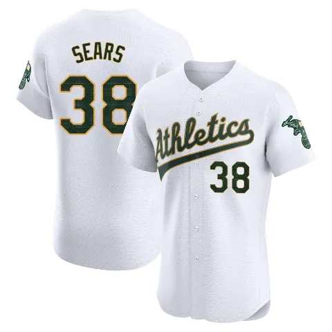 Men's Oakland Athletics ＃38 JP Sears White Elite Home Jersey