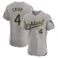 Men's Oakland Athletics ＃4 Coco Crisp Gray Elite Road Jersey