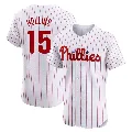 Men's Philadelphia Phillies ＃15 Dave Hollins White Elite Home Jersey