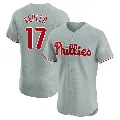 Men's Philadelphia Phillies ＃17 Max Kepler Gray Elite Road Jersey