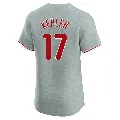 Men's Philadelphia Phillies ＃17 Max Kepler Gray Elite Road Jersey