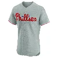 Men's Philadelphia Phillies ＃35 Drew Ellis Gray Elite Road Jersey