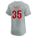 Men's Philadelphia Phillies ＃35 Drew Ellis Gray Elite Road Jersey