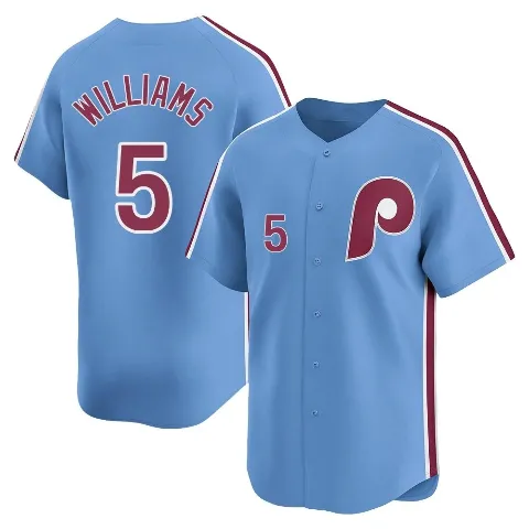Men's Philadelphia Phillies ＃5 Nick Williams Light Blue Limited Alternate Jersey