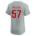 Men's Philadelphia Phillies ＃57 Nick Nelson Gray Elite Road Jersey