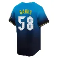 Men's Philadelphia Phillies ＃58 Tanner Banks Blue Limited 2024 City Connect Jersey