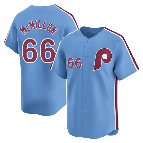 Men's Philadelphia Phillies ＃66 John McMillon Light Blue Limited Alternate Jersey