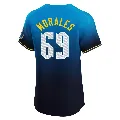 Men's Philadelphia Phillies ＃69 Francisco Morales Blue Elite 2024 City Connect Jersey