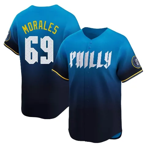 Men's Philadelphia Phillies ＃69 Francisco Morales Blue Limited 2024 City Connect Jersey