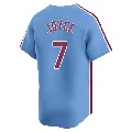 Men's Philadelphia Phillies ＃7 Matt Joyce Light Blue Limited Alternate Jersey