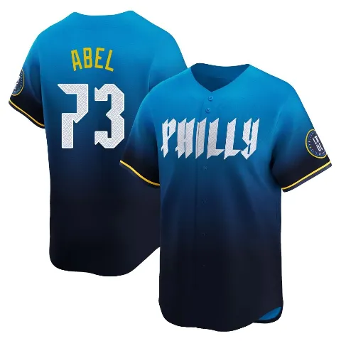 Men's Philadelphia Phillies ＃73 Mick Abel Blue Limited 2024 City Connect Jersey
