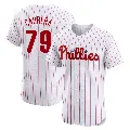 Men's Philadelphia Phillies ＃79 Jean Cabrera White Elite Home Jersey