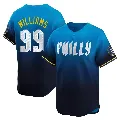 Men's Philadelphia Phillies ＃99 Mitch Williams Blue Limited 2024 City Connect Jersey