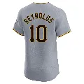 Men's Pittsburgh Pirates ＃10 Bryan Reynolds Gray Elite Road Jersey