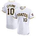 Men's Pittsburgh Pirates ＃10 Jim Leyland White Elite Home Jersey